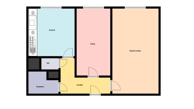 Prodej bytu 2+1/S, 57,2 m², ul. Jívenská, Praha 4 - Michle