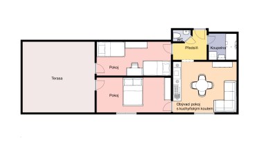 Prodej bytu 3+kk/T/S/PS, 62 m2, Janov nad Nisou, Hraničná