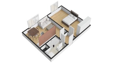 Pronájem bytu 2+kk, 45m2, Praha 4 - Modřany, ul. Pískařská.