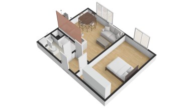 Pronájem bytu 2+kk, 45m2, Praha 4 - Modřany, ul. Pískařská.