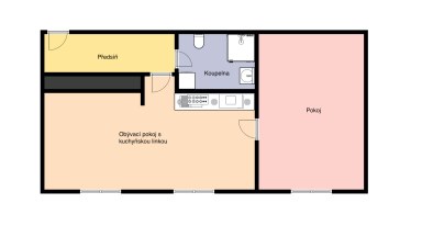 Pronájem bytu 2+kk, 71 m2, Praha 3 - Žižkov, ul. Jeseniova.