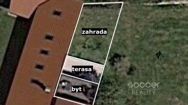 Pronájem bytu 1+kk + terasa + zahrada, obec Vojkovice, okres Mělník.