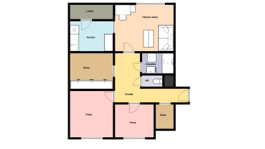 Pronájem bytu 3+1/L/S, 72 m2, Praha 4 - Háje, ul. Anežky Malé.