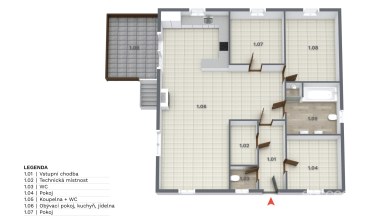 Rodinný dům 4+kk s terasou a zahradou, Kaňk u Kutné Hory.